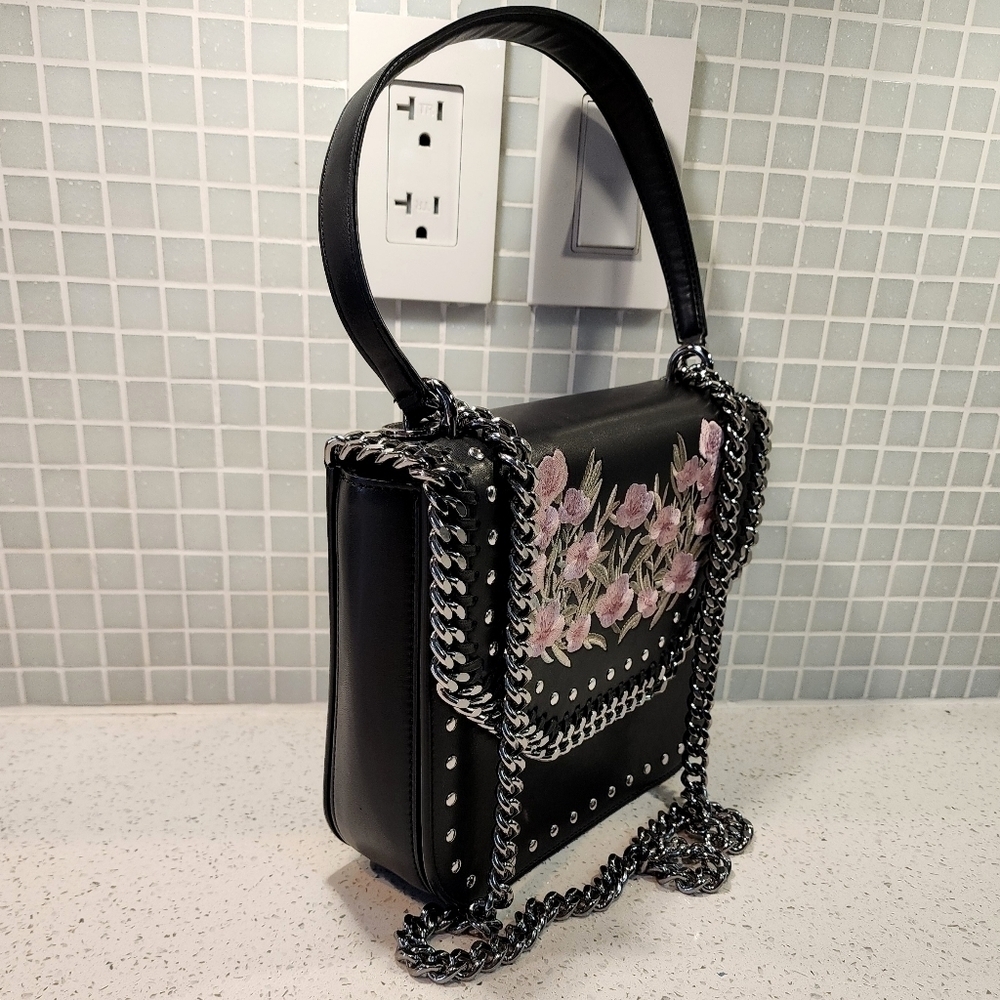 AUTH! Stella McCartney Falabella Chain Bag with Floral Embroidery - Picture 7 of 16
